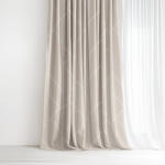 Goldea draperie 100% bumbac - linii geometrice pe latte 200x150 cm