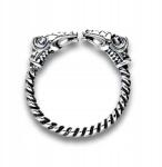 AB-Ag Ezüst Gyűrű Állítható Karikagyűrű Fenrir Farkas méret 18 Ezüst 925