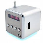 PartyTech Hordozható Fm rádió Led hangszóróval Bluetooth Usb Aux MP3 újratölthető Sd Tf (MBG0836)