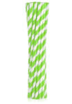  Zöld Green Stripes rugalmas papír szívószál 12 db-os (MLG126808) - perfectbaby