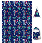  Lilo és Stitch, A csillagkutya Holiday karácsonyi flanel takaró és sapka szett (AYM076981)