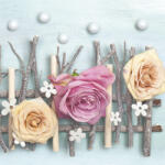  Rózsa Pastel Composition szalvéta 20 db-os 33x33 cm (PKK032514) - perfectbaby