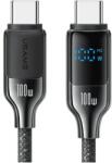 USAMS Cablu pentru incarcare si transfer de date USAMS HX Series, USB-C la USB-C, 100W, 480 Mbps, 1.2m, Negru (6958444992334)