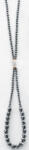 VICTORIA Fehér köves fekete gyöngyös nyaklánc (VBNACA54269) - perfectbaby