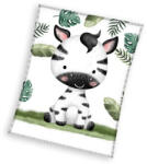 Carbotex Zebra Leafy coral fleece polár takaró 110x140cm (CBX231129KNL) - perfectbaby