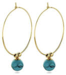 VICTORIA Arany színű kék gyöngyös fülbevaló (VBNAB79600) - perfectbaby