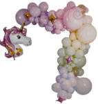 Balloons4party Kit aranjament arcada macaron unicorn 79 buc