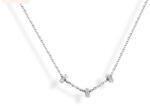 VICTORIA Ezüst színű fehér köves fánk nyaklánc (VBKACA77145) - perfectbaby