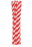  Piros Red Stripes rugalmas papír szívószál 12 db-os (MLG126761) - perfectbaby