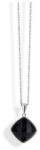 VICTORIA Ezüst színű fekete köves nyaklánc (VBKACA81843) - perfectbaby