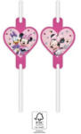 PROCOS Minnie egér Junior papír szívószál, 4 db-os szett FSC (PNN93944)