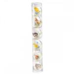 Decorer Set 6 oua decorative plastic suspendabile alb puisor iepuras 4x6 cm (A54.35.49Bdeco)