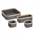 AD. CON Íróasztali Tároló Rendszerező Szekrényhez 4 Bambusz Doboz Szürke (AD-00005-001.6)