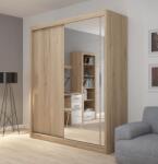 MobAmbient Dressing cu oglindă, sonoma - model FADO Garderoba