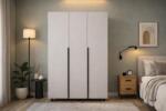 MobAmbient Dulap 3 uși, design modern, PAL mat cașmir - model ZEN Garderoba