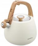 Klausberg Hagyományos acél vízforraló Klausberg 2, 5 l Krémszínű Matt Wood Modell 2025 (KB-7775)