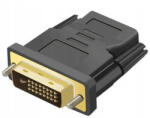 Dodaco Adaptor HDMI mama la DVI tata, 24+1 pini, compatibil Full HD 1080p, conectori placati cu aur, negru