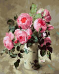 iPicasso Set pictura pe numere, cu sasiu, Buchet spectaculos de bujori, 40x50 cm (PC40501168)