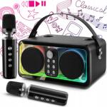 Zosudull Karaoke Hangszóró Gép 2 Vezeték Nélküli Mikrofon Bluetooth Led Színes (YS608)