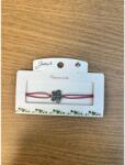 Flippy Martisor tip Bratara cu Pandantiv Metalic, Jolie, Snur Textil Rosu, Model Fluture, Dimensiune Reglabila, Nod Dublu, Ambalata Individual (teo-165754)
