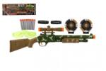 Teddies Pistol Pușcă cu vizor plastic 51cm + cartușe de spumă 8 buc + ochelari (00850650)