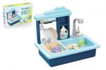 Teddies Chiuveta albastra de spalat vase + robinet de apa baterie cu accesorii (00850197) Bucatarie copii