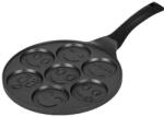 MPM MPN-26-12-01, 26 cm, 7 mini palacsinta, Tapadásmentes, Fekete, Serpenyő Mini Palacsintához És Tojáshoz (MPN-26-12-01)