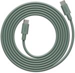 Avolt Adat- és gyorstöltő kábel USB-C/USB-C, AVOLT, gyorstöltés, 100 W, 2 méter, szilikon anyag, minimalista design, zsálya (C1CCI1002OG)