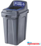 Planet Szemetes kuka műanyag szelektív 50 literes antracit/kék UP294-215 (63666) - nyomtassotthon