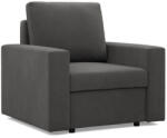 GreenSite Zeus fotel, egyenes kartámasz, szövet anyag, hab töltet, szürke - pepita