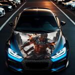  " Hood Art" autótetőfólia, kültéri használatra, L méret (180 x 130cm) - Kód: AVX-CAPOTA-008L