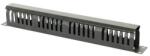 Emtex Ghidaj orizontal patchcord-uri EMTEX, metalic, cu capac, organizator cabluri rack, 1U (KOM-EMT063)
