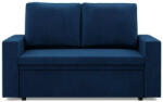 GreenSite Zeus kanapé, bársony, hab töltet, egyenes kartámasz, kék