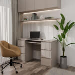 GreenSite Kuba számítógépasztal, 130x76x51 cm, agyag színű