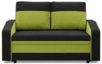 GreenSite Hewlet kanapé, szövet anyag, fekete - zöld