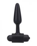Doc Johnson Dop Anal cu Glont Vibrator, 10 Functii Vibratii, Silicon, Negru, 10.2 cm
