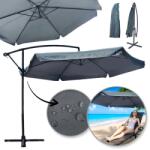  Nagy kerti napernyő karos és fodros, grafit színű, 3, 5 m - OGP04