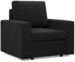 GreenSite Zeus fotel, egyenes kartámasz, szövet anyag, hab töltet, fekete - pepita