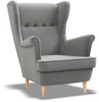 GreenSite Uszak Mini fotel, fonott, szürke - pepita