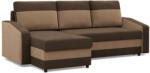 GreenSite Hewlet sarokkanapé, 2 ágyneműtartóval, szövet anyag, univerzális oldal, hab töltet, barna