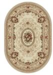 Delta Carpet Covor Oval, 200 x 400 cm, Crem / Bej, Model Floral Lotos (LOTUS-568-100-O-24) Covor