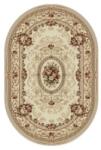 Delta Carpet Covor Oval, 100 x 200 cm, Crem / Bej, Model Floral Lotos (LOTUS-568-100-O-12) Covor