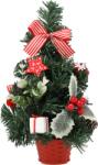 Chomik Brad de Crăciun 30 cm roșu cu crenguțe de ilex *2415 (CH-ANT2415)