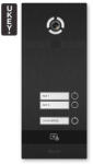 BAS-IP BI-02FB BLACK - Panou de interfon IP, cu 2 apartamente, UKEY, SIP 2.0 - BasIP (EC-BI-02FB_BLACK)