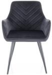 SIGNAL MEBLE Étkezőszék FIG VELVET fekete