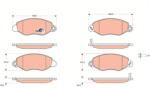 TRW Sada brzdových platničiek kotúčovej brzdy TRW GDB1461 (GDB1461)