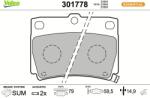 VALEO Sada brzdových platničiek kotúčovej brzdy VALEO 301778 (301778)