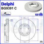 DELPHI Brzdový kotúč DELPHI BG9391C (BG9391C)