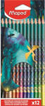 Maped Színes ceruza készlet, háromszögletű, MAPED „Dragon sárkány, 12 különböző szín (IMA862234) - tintasziget
