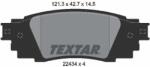 TEXTAR Sada brzdových platničiek kotúčovej brzdy TEXTAR 2243401 (2243401)